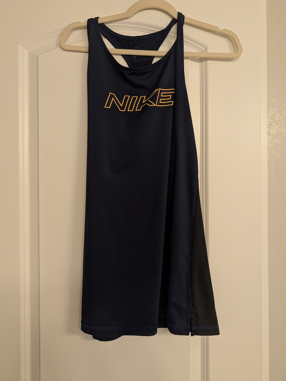 Nike Women’s Navy Tank Top with Gold Logo